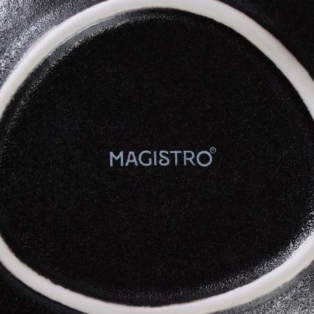 Porcelain salad Magistro Carbon, 15.5 × 13.5 cm, black color-5