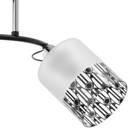 Chandelier gallop 890521 2x60W E27 black/matte white with black pattern-3