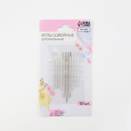 Sewing needles for “Assorted” dumps, d = 0.5 / 0.6 / 0.7 / 0.8 / 1.1 mm, 3.9 - 5.5 cm, 10 pcs-3
