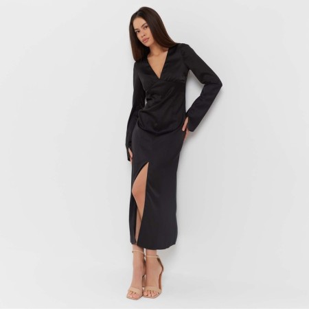 Women's silk dress Mist: Classic Collection p. 42, black color-3