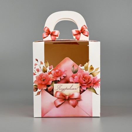 Box the team "Flower message" 14 x 16 x 14 cm-3