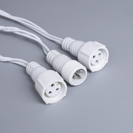Garland “thread” 10 m, IP44, UMS, white thread, 100 LED, glow warm white, 220 V-5
