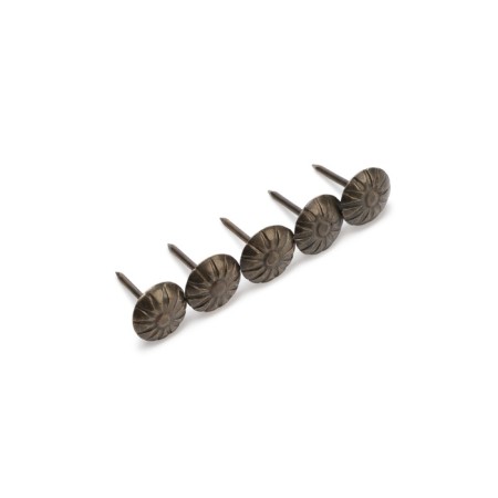Decorative nails, 11x16 mm, textured, bronze color, in packaging 50 pcs-12