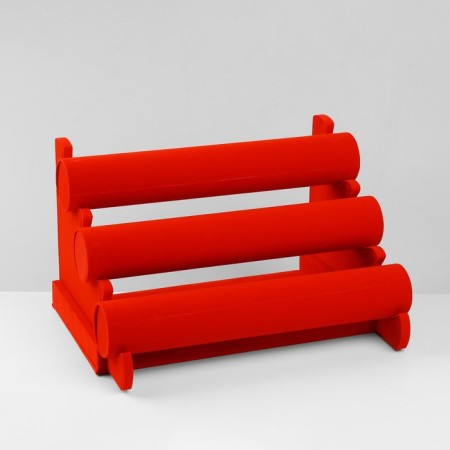 Catch for clocks, bracelets, phlock, 3 rollers, 30.5 × 17.5 × 22.5 cm, d = 5 cm, red color red-1
