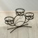 Flowers stand, floor, 3 pots, d = 14 cm, bronze, "camellia"