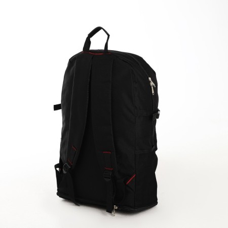 Tourist backpack on lightning, with an increase, 6 outer pockets, black color-1