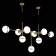 Suspension lamp ST LUCE. SL1157.303.09. Arbe. 9x40 watts, E14, 164x67x78 cm, bronze color