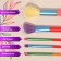 A set of makeup brushes "Pencil", 5 items, multi -colored