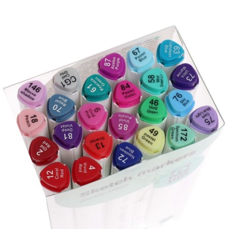 MARCHING Markers bilateral Meshu, 24 WDTNF (Flower Gamma)-1