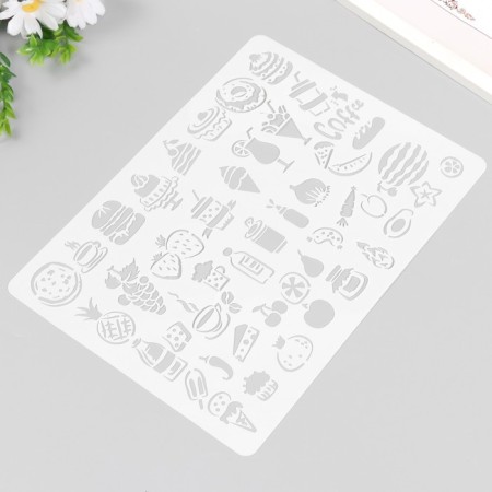 Plastic stencil "edible" 29x20.8 cm-1