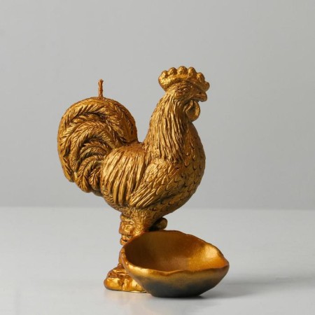 Egg candle support "Bronze Rooster"-1