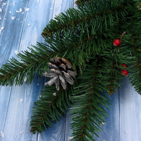 Branch artificial decorative "forest" cones-berries 60 cm-1