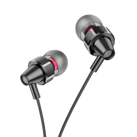 Hoco M90 headphones, wired, vacuum, Type-C, 1.2 m, black