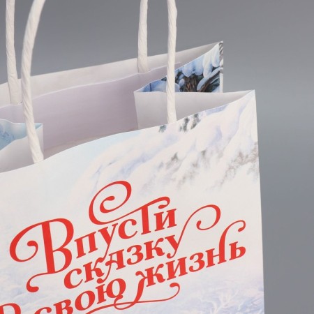 Package for the bottle “Let a fairy tale into your life”, 13 x 36 x 10 cm, New Year-5