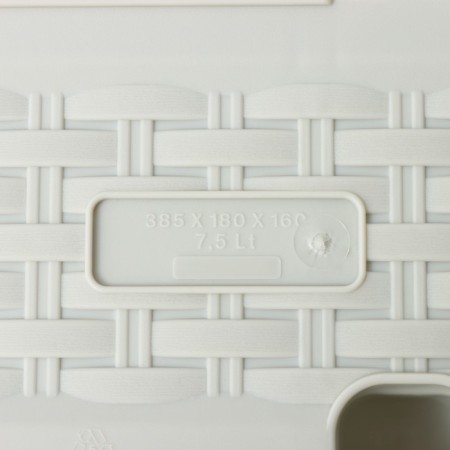 Balcony box "Rotang", 38.5 cm, white color-5