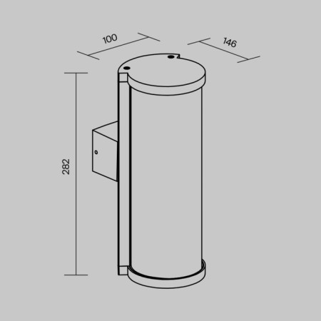Bra Outdoor O451WL-01GF, E27, 1x15 W, 282x100x146 mm, graphite-5