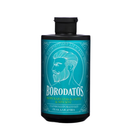 Shower gel perfumed borodatos sea salt, lime and musk, 400 ml
