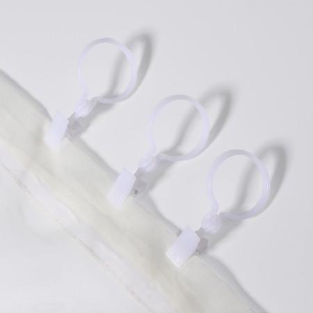 A ring for a cornice, with a clamp, d = 33/38 mm, 12 pcs, white color-1