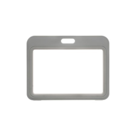 Badge horizontal, external 100 x 78 mm, internal 85x54 mm, gray