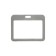 Badge horizontal, external 100 x 78 mm, internal 85x54 mm, gray