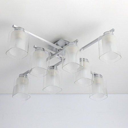 Ceiling Citilux Cutilux CL111180, 76.5x76.5x23.5 cm, 8x75W, E27, Gray color-5