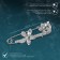 Pin "Flowers" duet, 6.5 cm, white color in silver