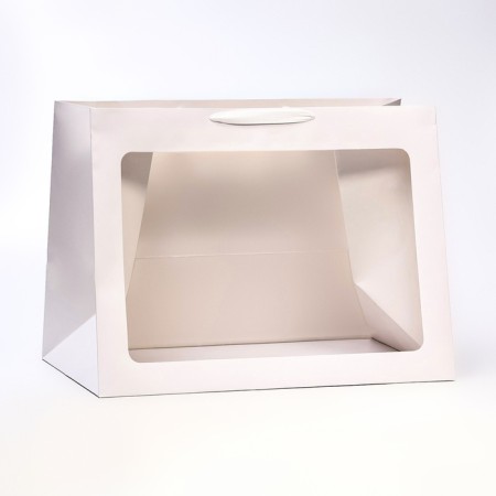 Gift package with a window, white, 60 x 45 x 35 cm-1