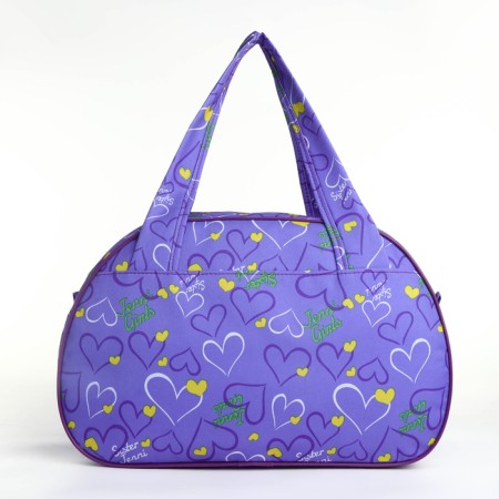 Road bag with lightning, external pocket, lilac color-1