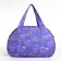 Road bag with lightning, external pocket, lilac color