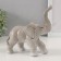 Souvenir Ceramics "Gray Elephant upward" 8x16x16.5 cm