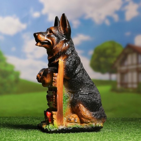 Garden figure "Shepherd on the fence" 20x22x37cm-2