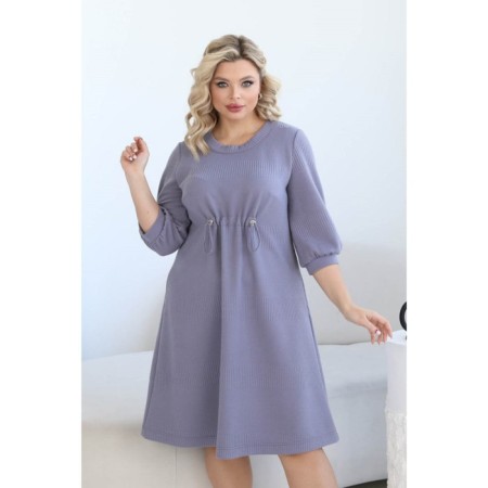 Female dress, size 58, gray color-9