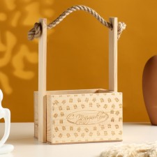 Wooden Kashpo, 15 × 12 × 8 (25) cm 