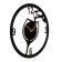Wall watches of metal "glass of wine", silent, d-40 cm, aa