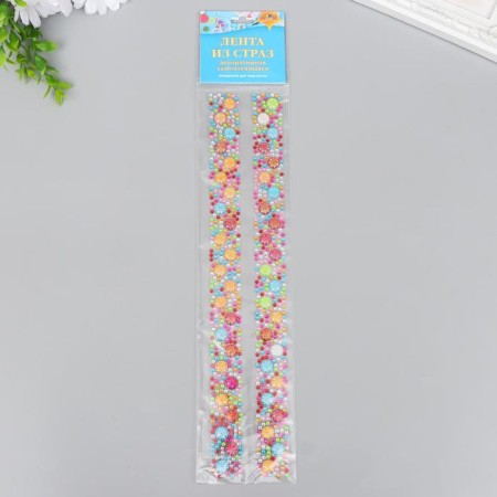 Decorative self -adhesive tape from rhinestones. The length is each 300 mm, the width is 25 mm.-2
