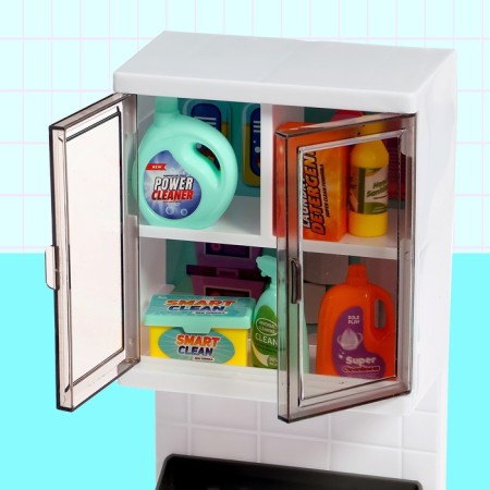 A set of furniture for dolls "Bathroom": a bathroom, decent, dressing room-19