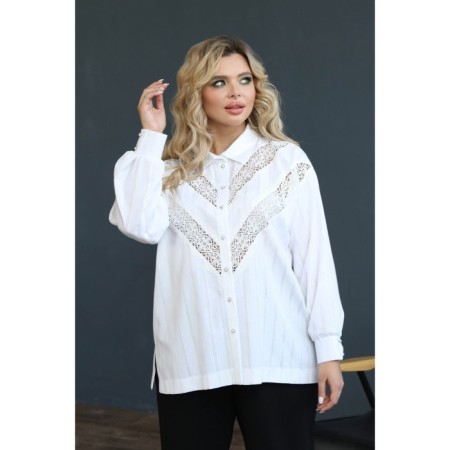 Female shirt, size 48, white color-6