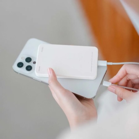 External battery Xiaomi Mi Solove W9, 5000 mAh, 3 a, magsafe, fast charging, white-2