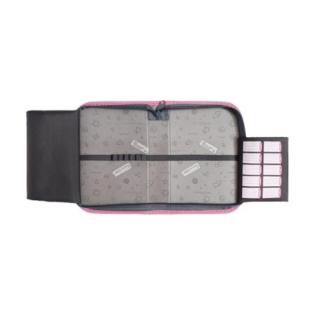 Penal 1 section 140 x 210 x 40 mm, folding pocket and cosmetic bag, fabric, calligrata top content "cat"-4