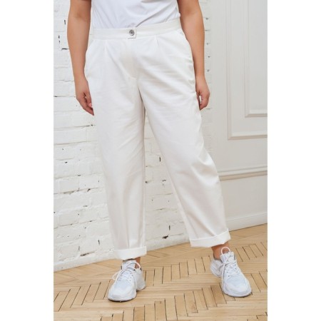 Female trousers, size 68, white color-3
