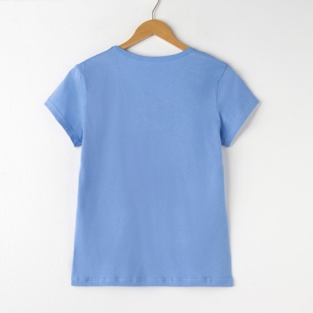Female T-shirt, light blue/mix, size 44-9