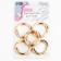 Carabin ring is flat, d = 25/34 mm, thickness - 4.5 mm, 5 pcs, the color of the gold