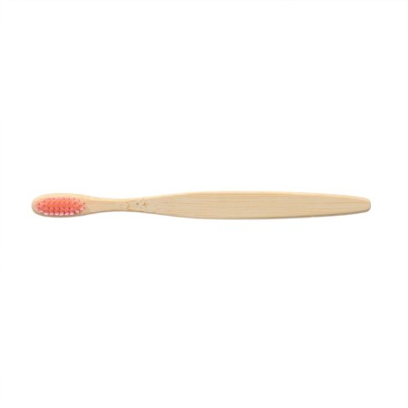 Middle bamboo toothbrush in the box, pink-3