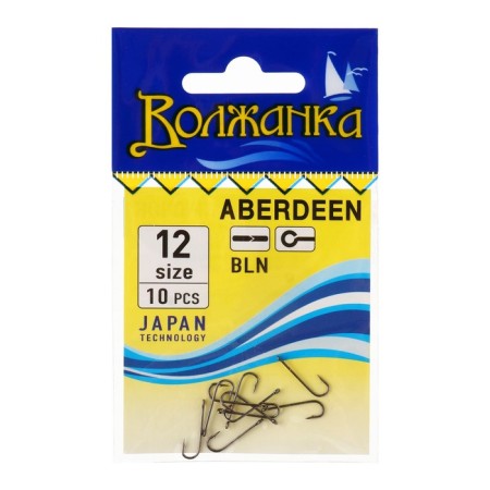 Hooks "Volzhanka" Aberdeen No. 12, 10 pcs