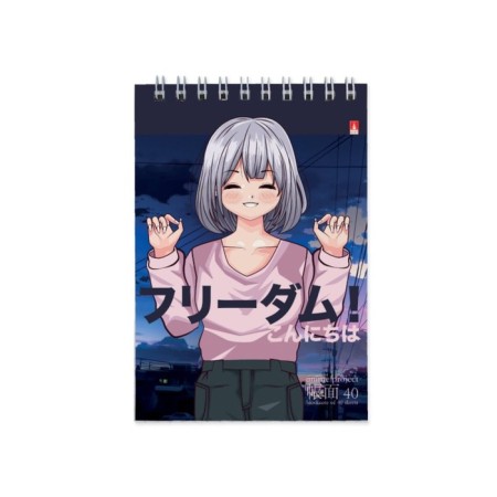 Notepad A6, 40 sheets on the crest Anime Freedoom, cover laminated cardboard, mix-2