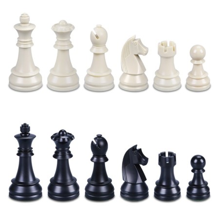 Chess figures tournament leap, plastic, King H-9.5 cm, paw of H-5 cm, 32 pcs