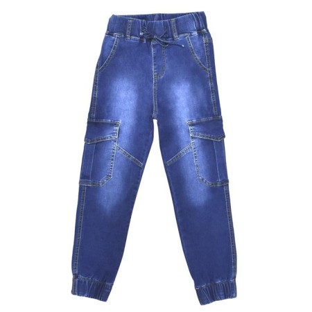 Jeans for boys, height 140 cm, blue color