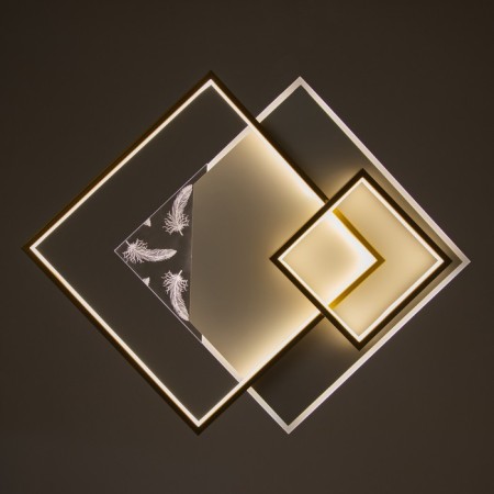 Lumber "Valoni" LED 70W 4000K with a white-gold 50.5x50.5x8 cm Bayerlux-4
