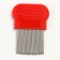 Comb-hats with long teeth, 8 x 5.5 cm, red