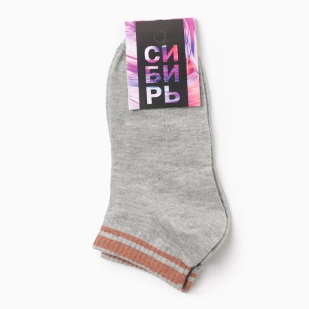 Women's socks shortened, gray color, rr 25-2